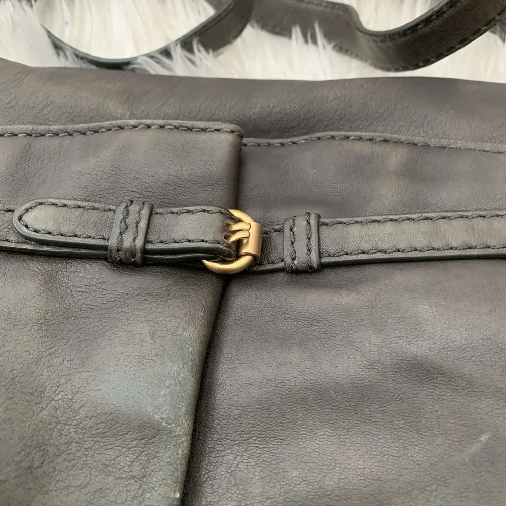 Marc by Marc Jacobs Petal to the Metal Natasha Bird Shoulder Bag Dark Grey